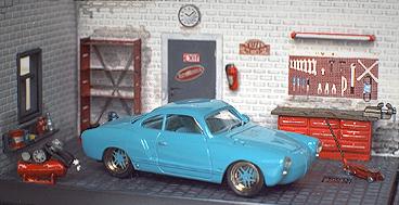 Garage 1:87 with VW Karmann Ghia